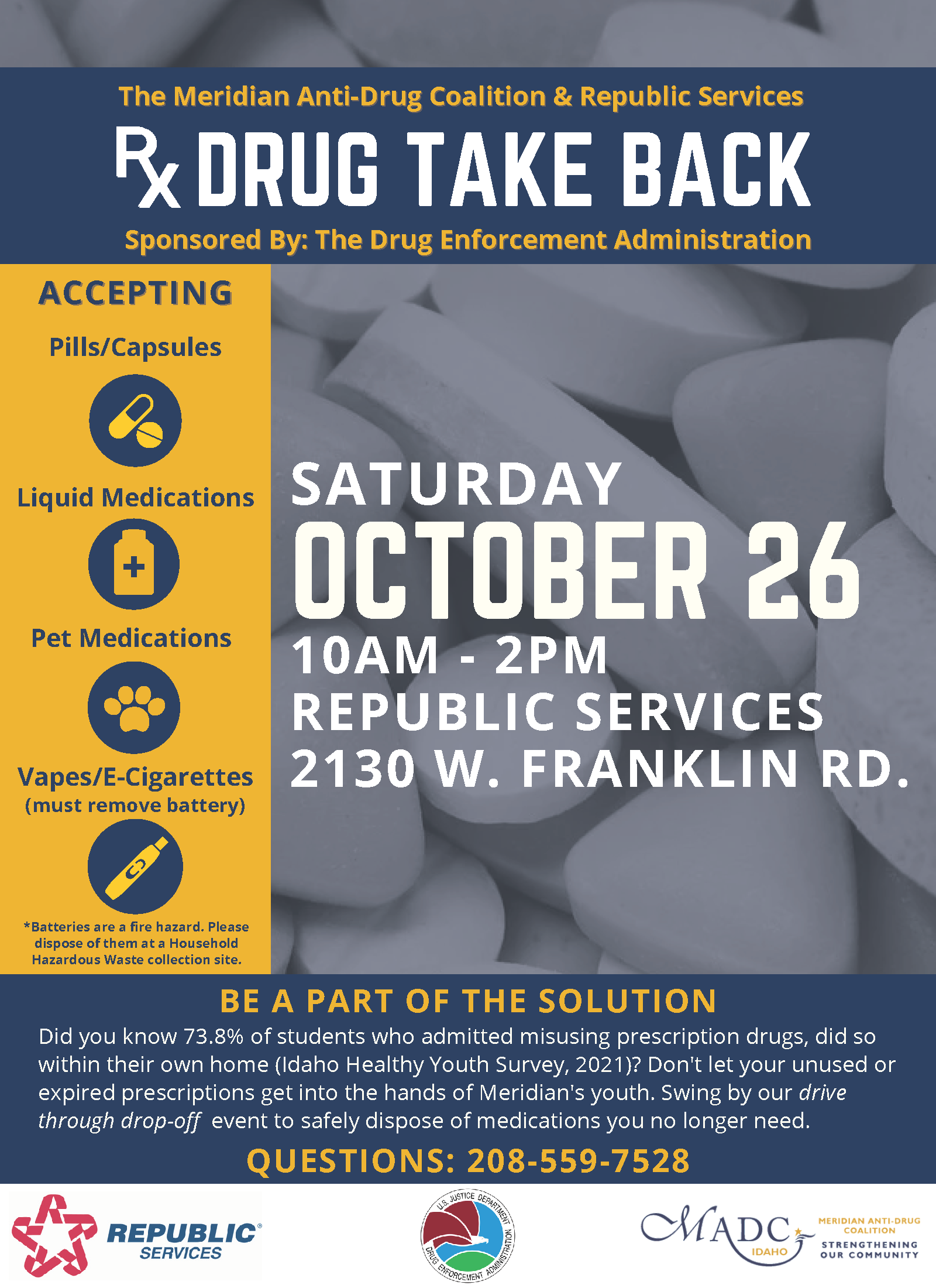 RX Take Back flyer about event