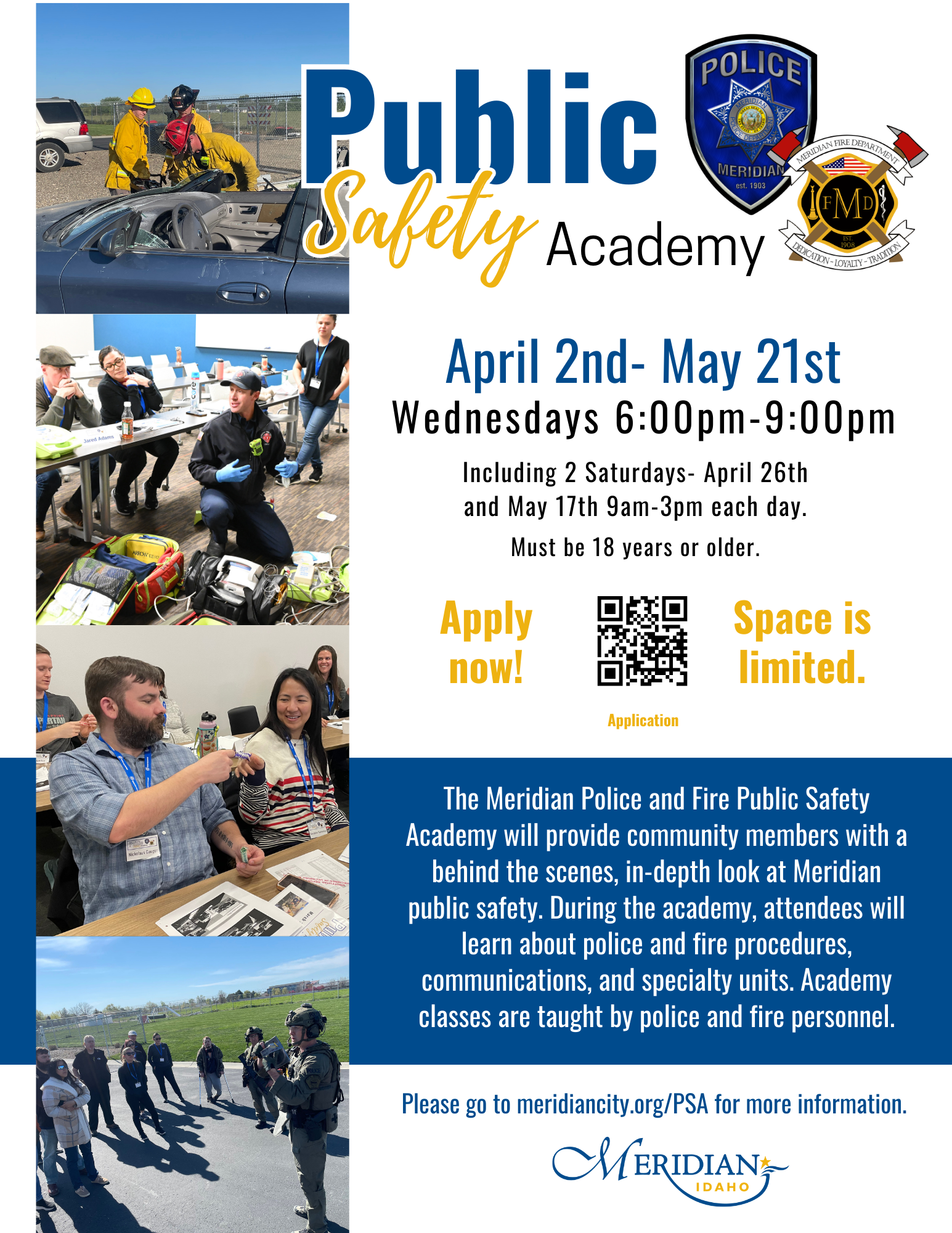 Flyer for Public Safety Academy 2025